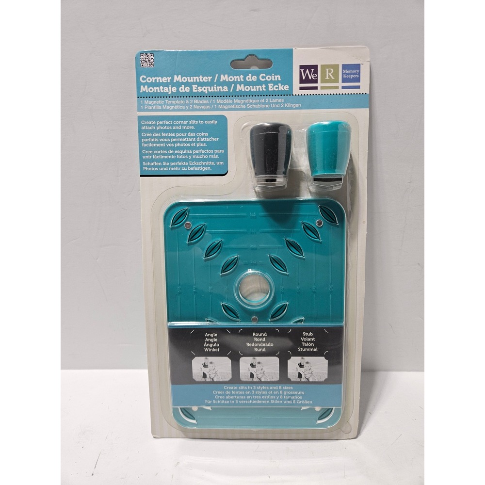 We R Memory Keepers Corner Mounter Punch Tool Magnetic Template 3 Styles 8 Sizes